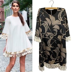 Mestiza Silk Shimmy Shimmy Tassel Dress Floral Beach